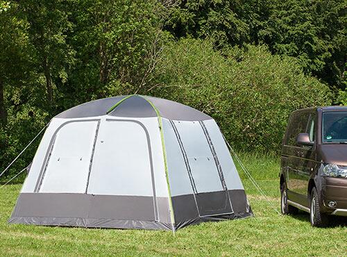 Oppblåsbart bussfortelt Isola Air Turbo 300x300 cm bakside