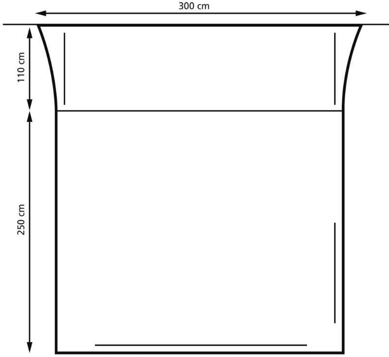 Oppblåsbart bussfortelt San Marino Air 300x360cm pakkpose og tilbehør