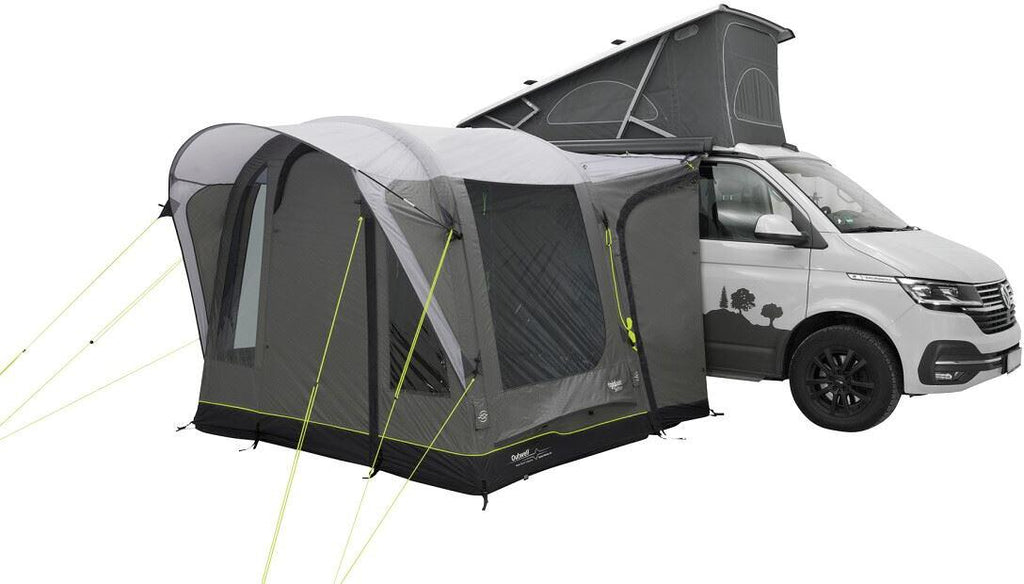 Oppblåsbart bussfortelt Santa Monica Air 260x250 cm grått front