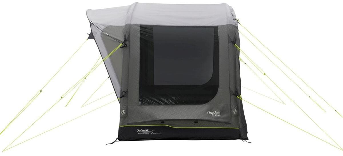 Oppblåsbart bussfortelt Santa Monica Air 260x250 cm grått montert ved bil