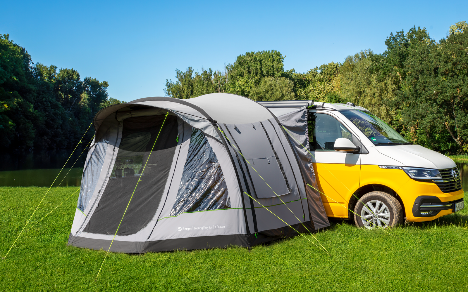 Oppblåsbart bussfortelt Touring Air 4-Season 320x255 cm nærbilde av materiale