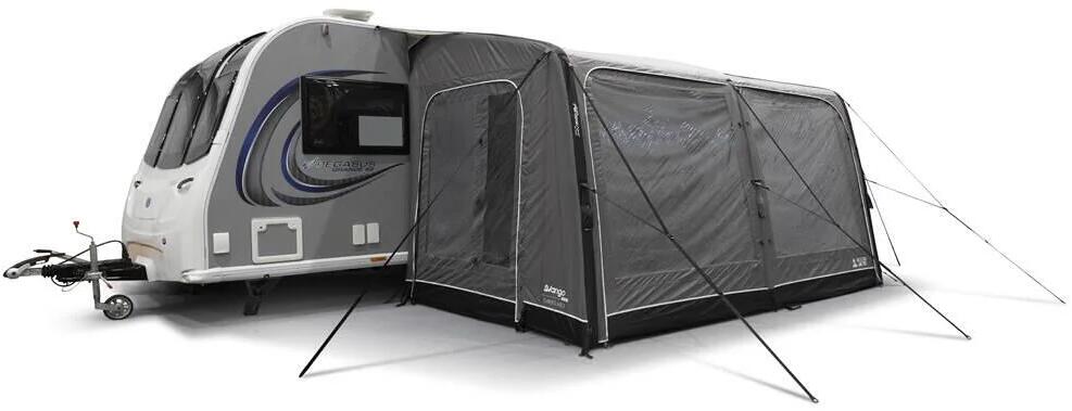 Oppblåsbart fortelt Balletto Air 390 Cloud Grey montert på campingplass