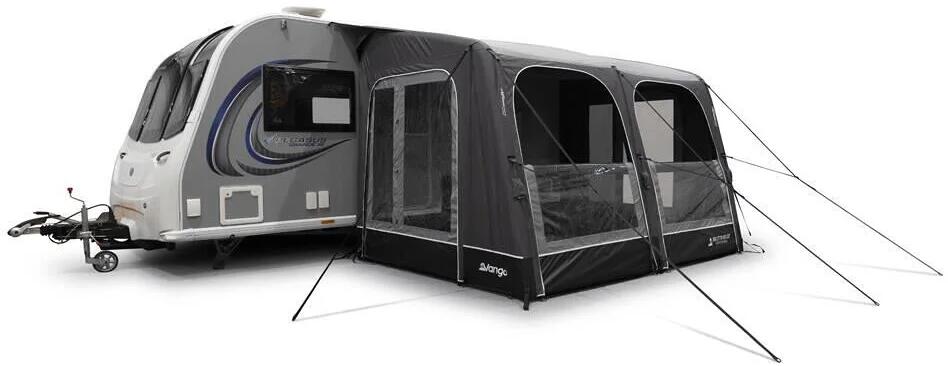 Oppblåsbart fortelt Balletto Pro Air 330 Shadow Grey montert i natur