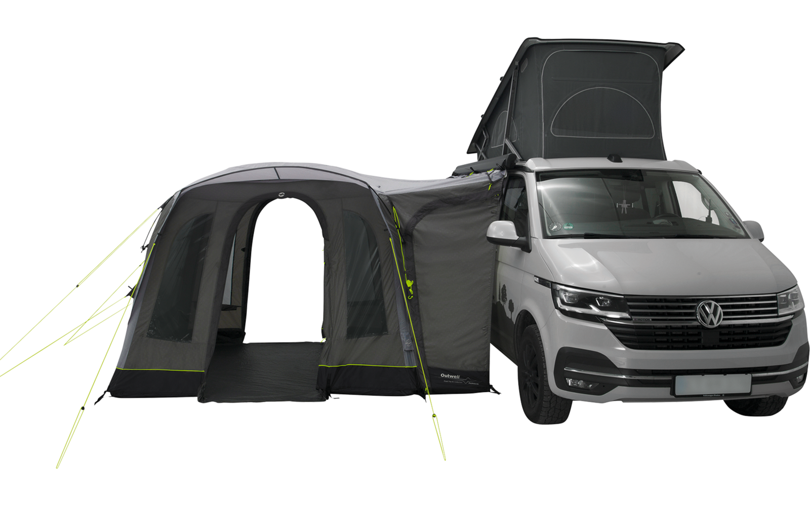 Oppblåsbart fortelt Daytona Air driveaway 250x250 cm - Outwell foldede gardiner