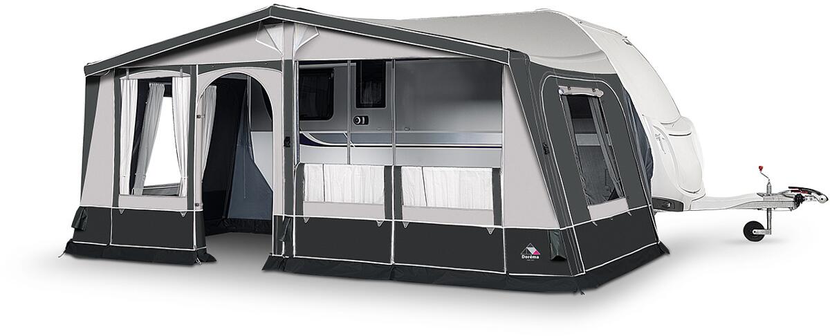 Oppblåsbart fortelt Horizon Air De Luxe 240 cm dybde - Dorema forfra