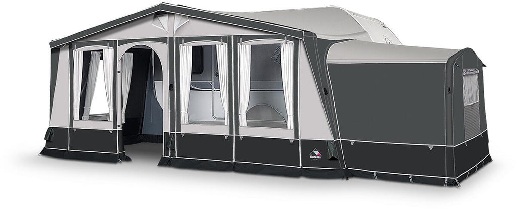 Oppblåsbart fortelt Horizon Air De Luxe 240 cm dybde - Dorema montert
