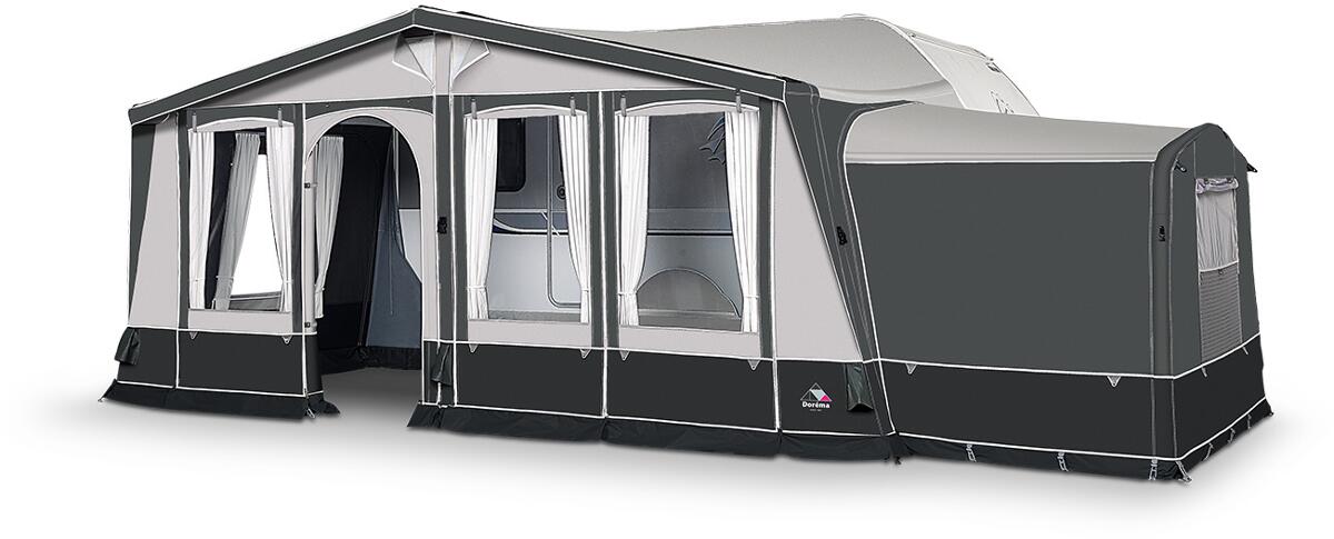 Oppblåsbart fortelt Horizon Air De Luxe 240 cm dybde - Dorema montert