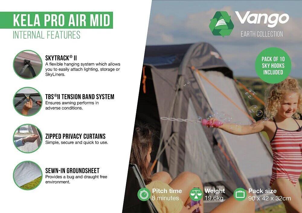 Detaljbilde av vindu på Oppblåsbart fortelt Kela Pro Air Mid