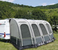 Oppblåsbart fortelt Marina Air for campingvogn foran