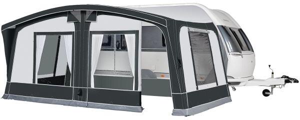 Oppblåsbart fortelt Octavia Air for campingvogn antrasitt forfra