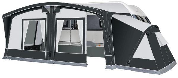 Detalj av stoff på Oppblåsbart fortelt Octavia Air for campingvogn antrasitt