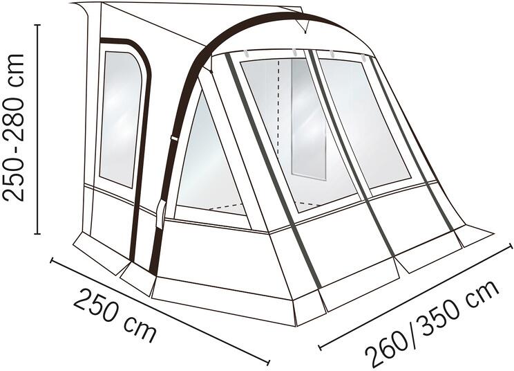 Oppblåsbart fortelt One Beam Air High 350x250 cm pakket i bag