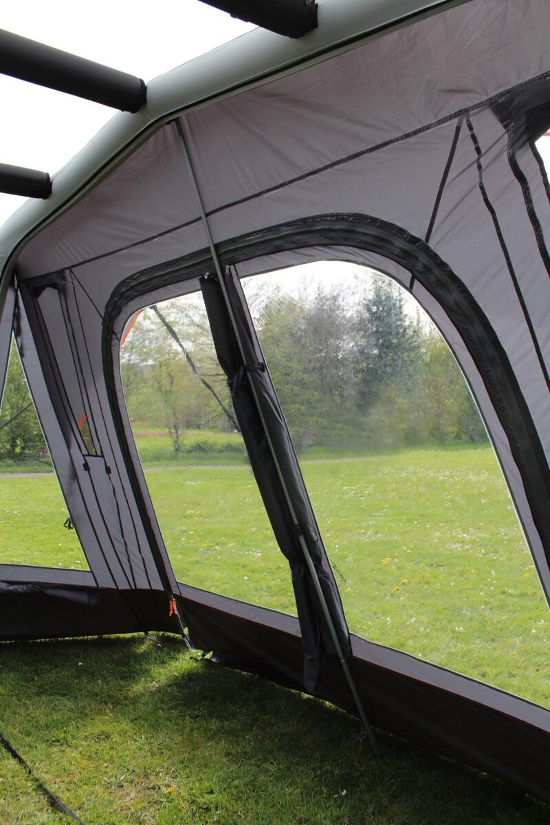 Ventilasjonsvinduer på Oppblåsbart fortelt Palermo Air 380x270 cm antrasitt svart