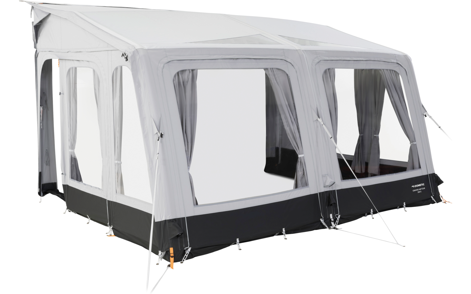 Montert Oppblåsbart helfortelt Grande AIR Tour 390 på campingvogn