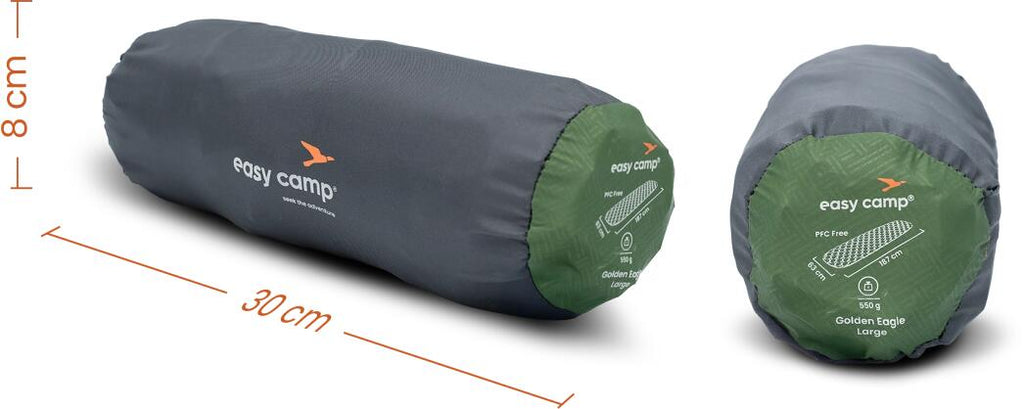 Oppblåsbart liggeunderlag Golden Eagle 40D nylon 550 g i pakksekk