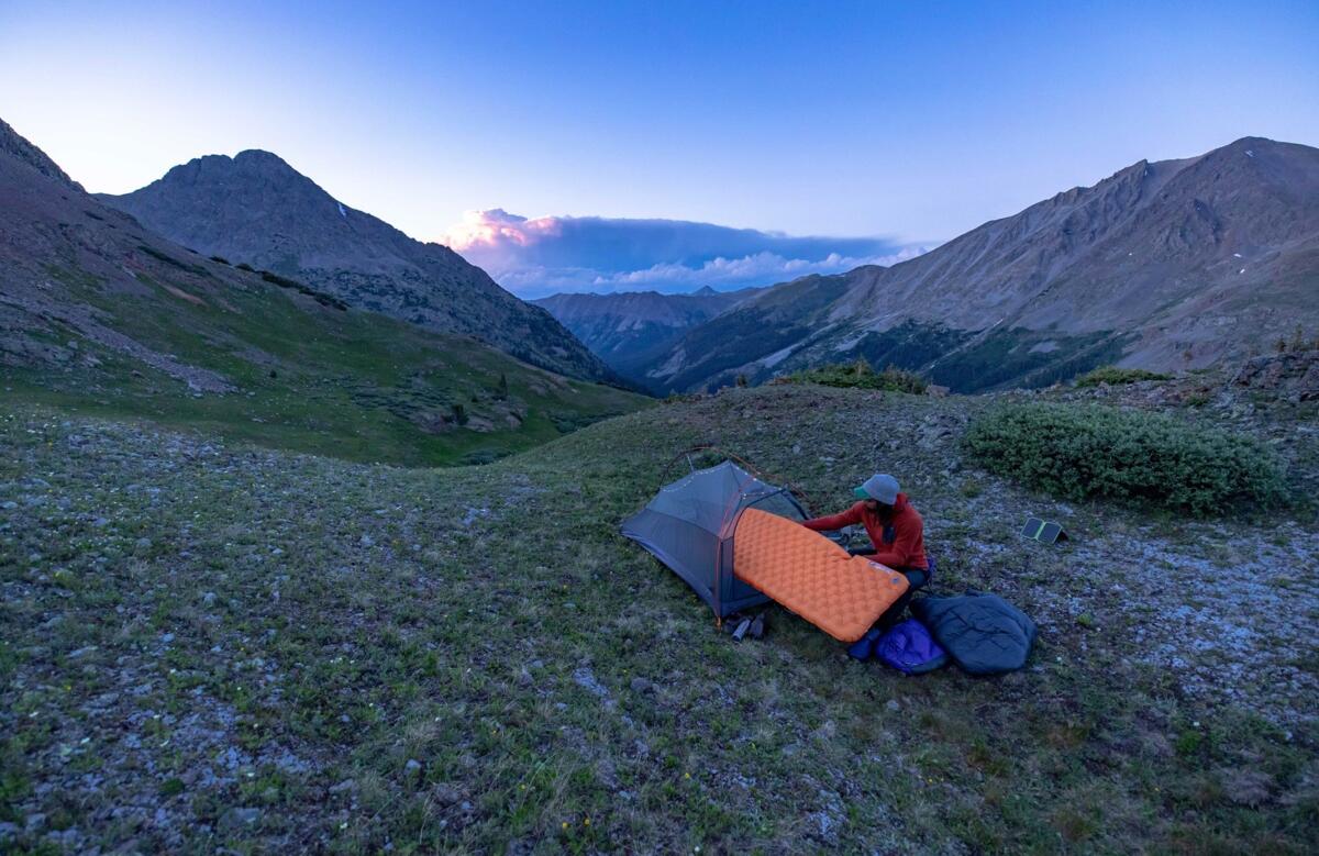 Nærbilde av materialet på Zoom UL Insulated 9cm R4,3 - Big Agnes