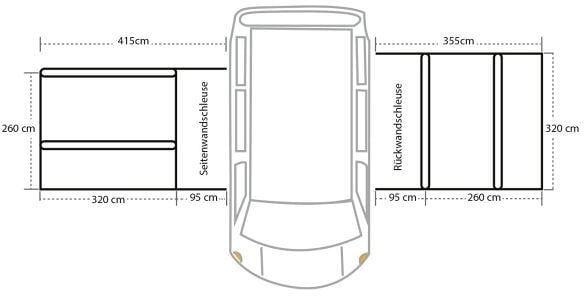 Detaljbilde av luftslangesystem på Oppblåsbart modulært fortelt Traveller Air 320x260 cm - StarCamp