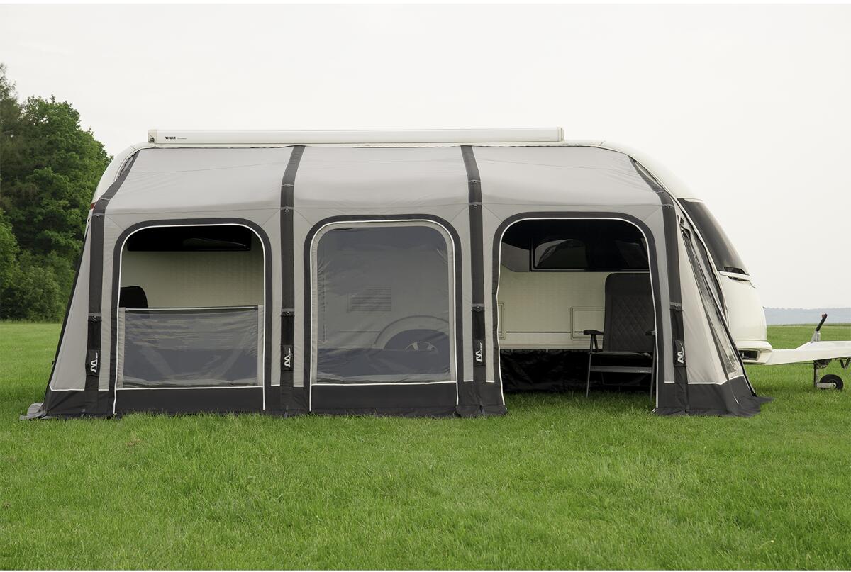 Bakside av Oppblåsbart reisefortelt Ceres 265 cm dybde for campingvogn - Westfield