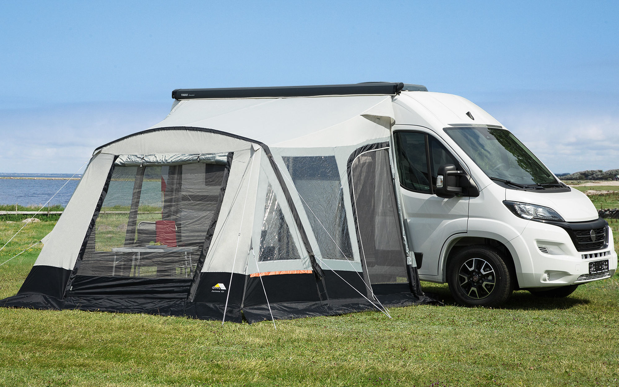 Oppblåsbart reisefortelt Fortuna Air 300x280 cm forfra