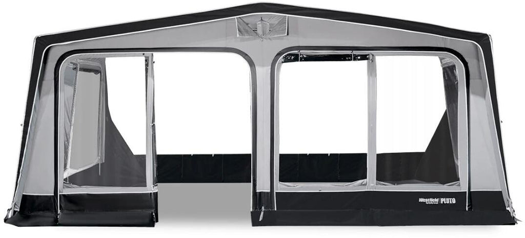 Bakside av Oppblåsbart reisefortelt Pluto XL 2.0 dybde 300 cm for campingvogn