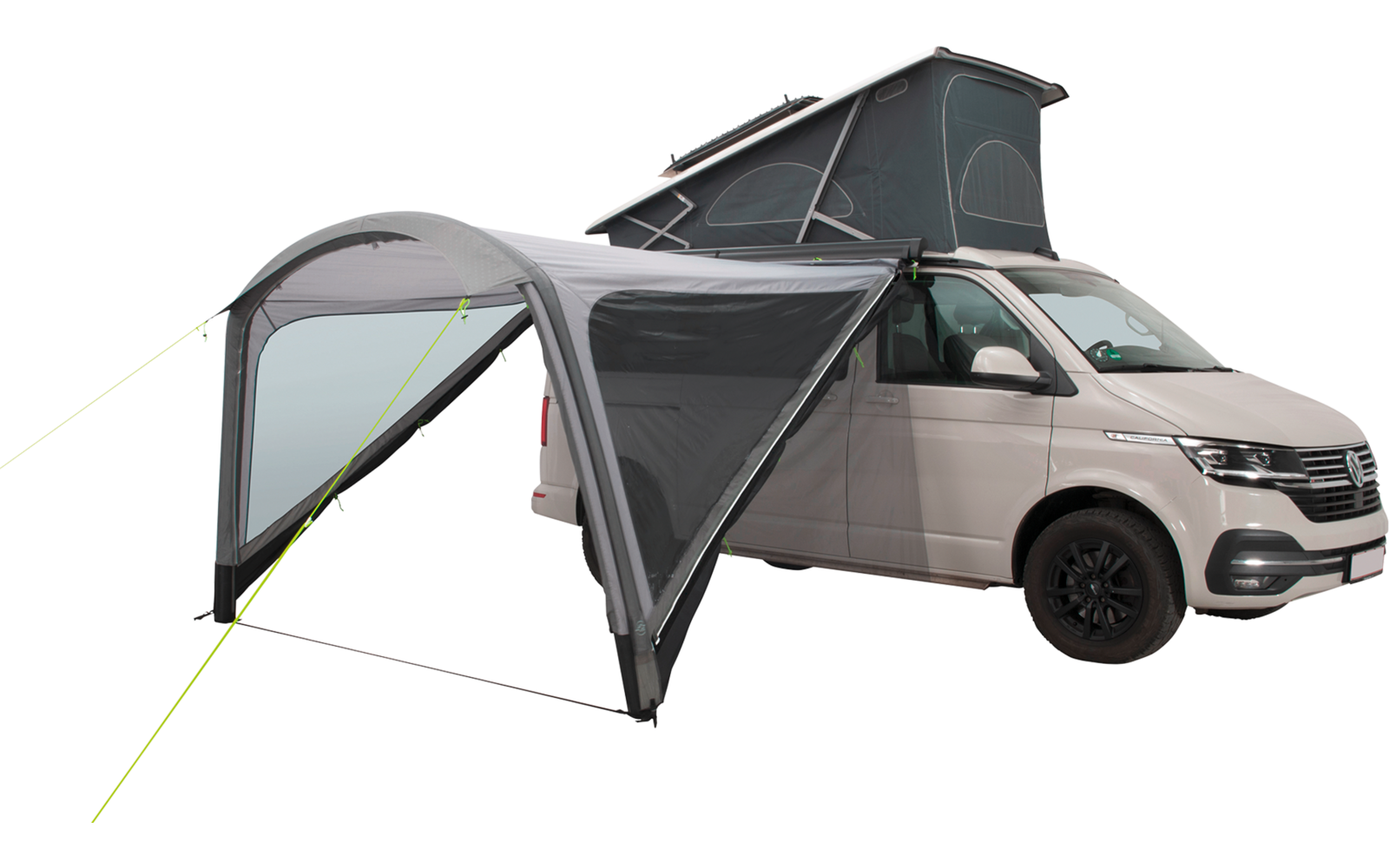 Montert Oppblåsbart solseil Touring Shelter Air 320x240 cm - Outwell på campingbil