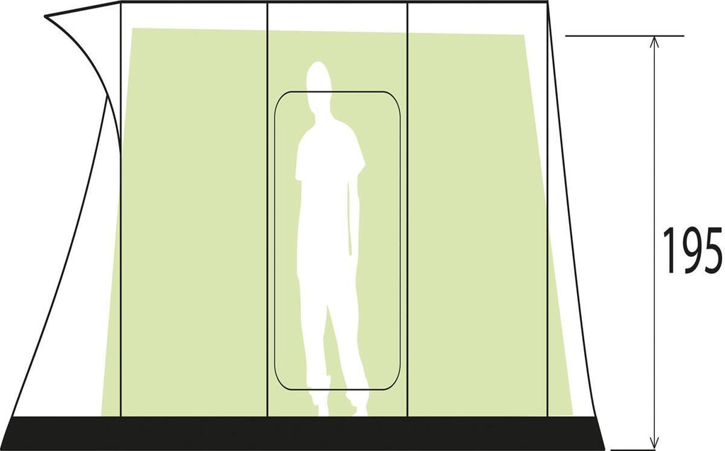 Oppblåsbart tunneltelt Paraiso 5/6 montert i natur