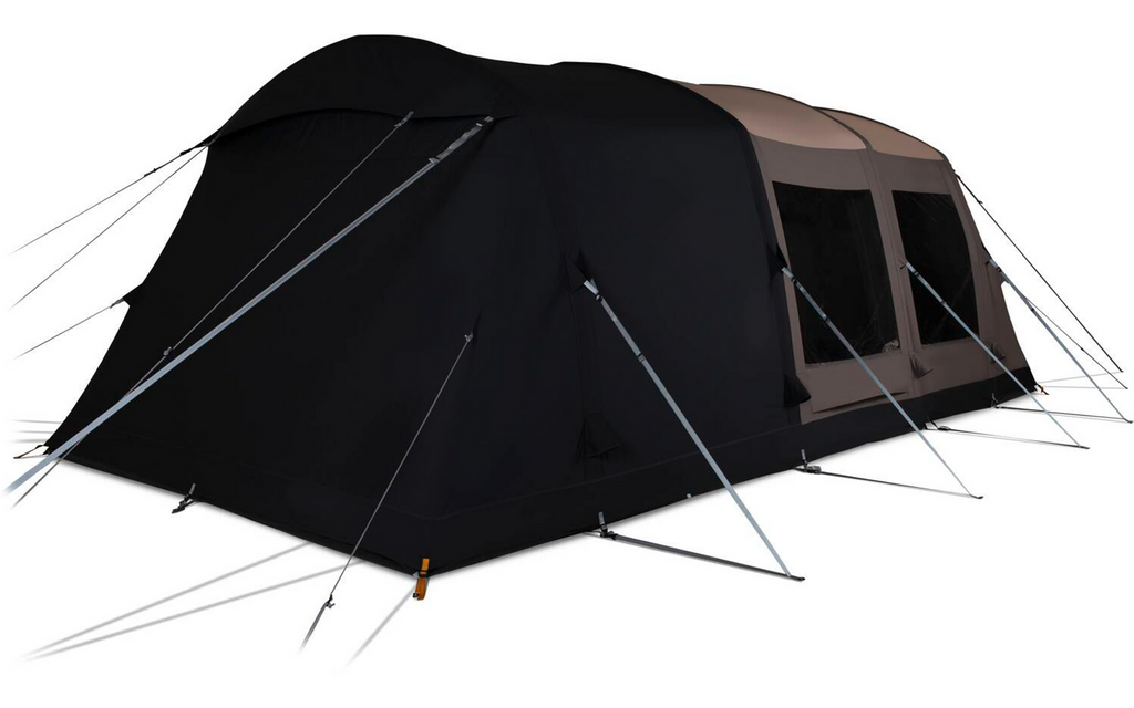Oppblåsbart tunneltelt Rockcliffe Air TC 06 for 6 personer - Kampa med åpen frontduk og fortelt