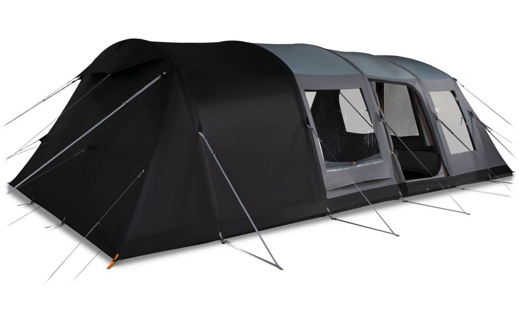 Oppblåsbart tunneltelt Saunton Air 04 for 4 personer - Kampa oppslått på campingplass
