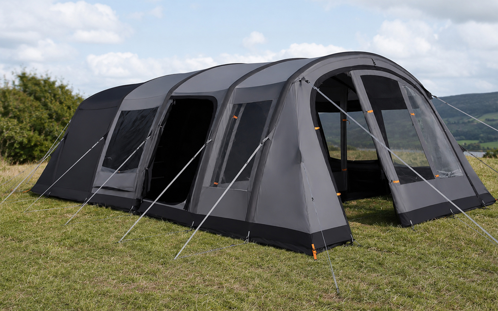 Oppblåsbart tunneltelt Saunton Air 06 for 6 personer - Kampa sett forfra