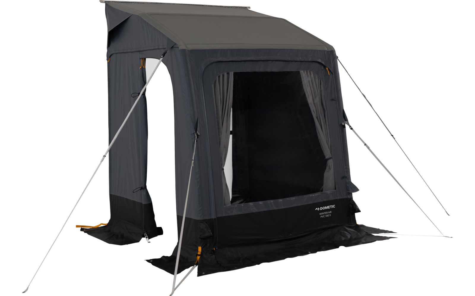 Oppblåsbart vinterfortelt Winter Air PVC 180 montert på campingvogn