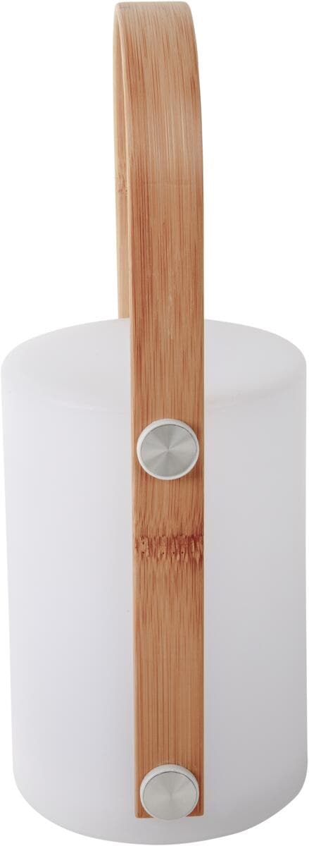 Oppladbar bordlampe Beddington 150 lm montert på campingbord