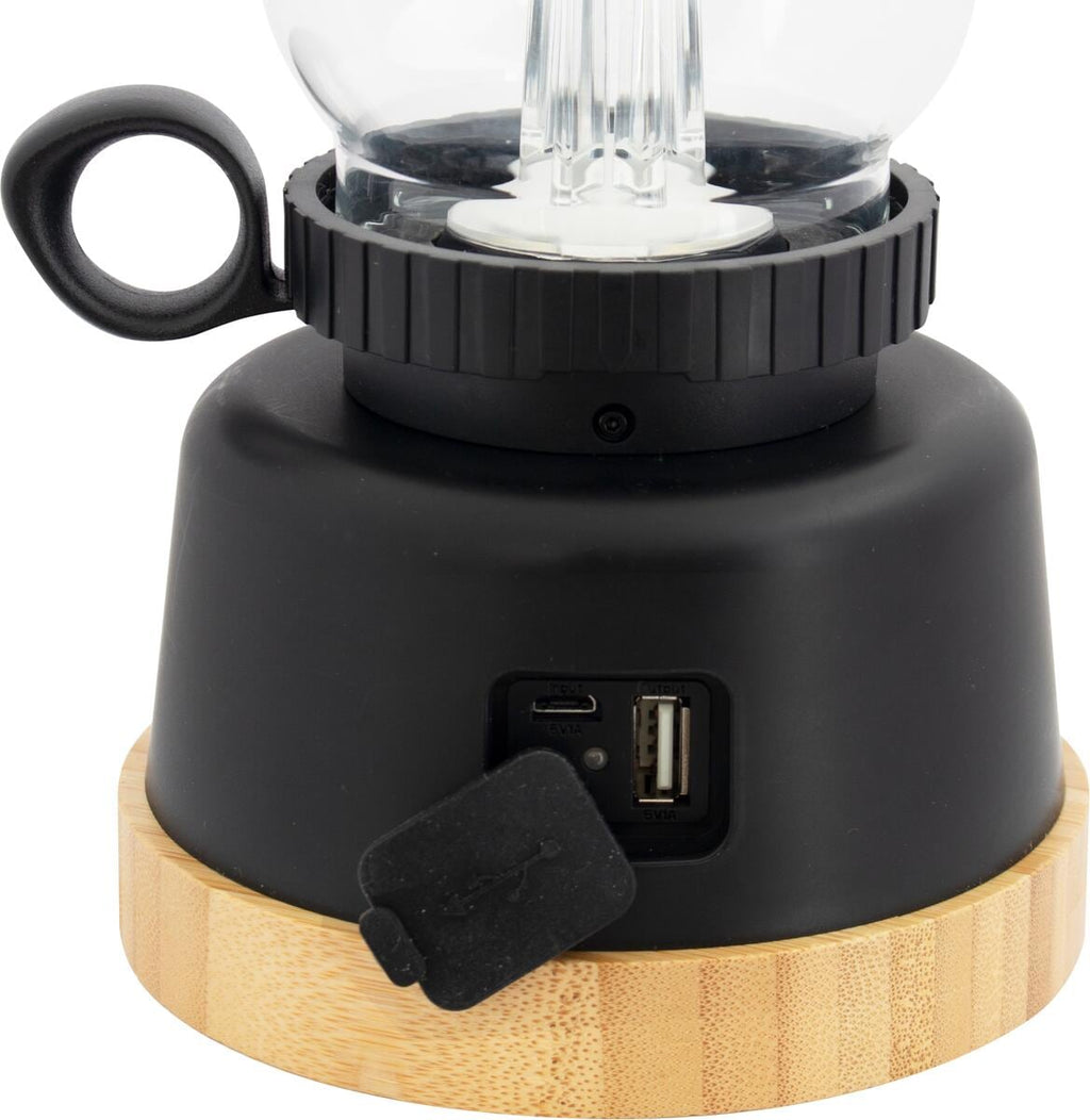 Oppladbar bordlampe Wind med dimmer og powerbank USB-port