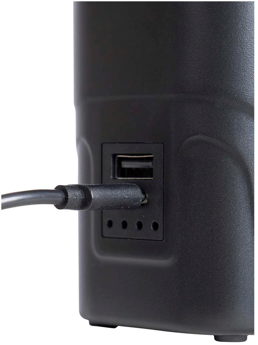 Oppladbar luftpumpe 250 l/min med 4000 mAh powerbank Bo-Camp montert og klar til bruk