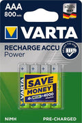 Oppladbare batterier AAA 800mAh 1,5V 4-pakning - VARTA for campingutstyr