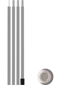 Oppstillingsstang i stål 46-180 cm, 19 mm diameter - Bent for camping og solsegel