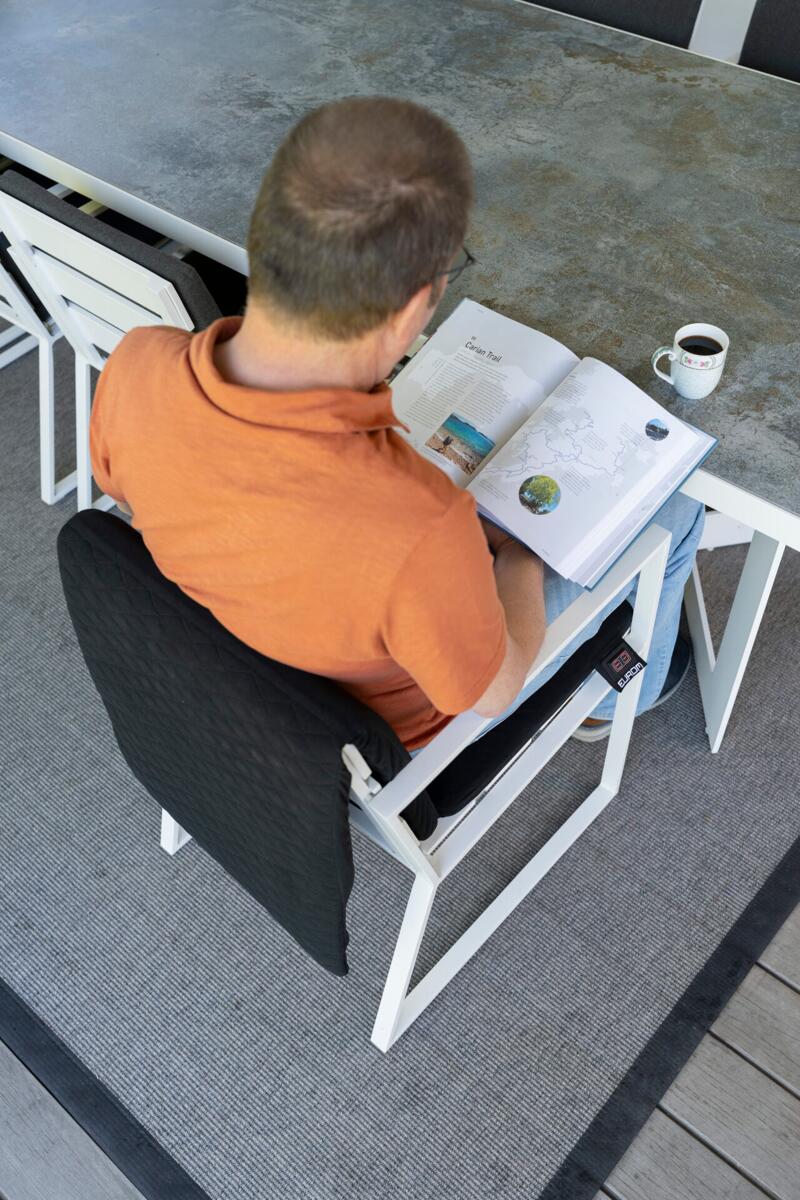 Oppbevaring av Oppvarmet stolpute Warmigo Dual 144x46 cm svart