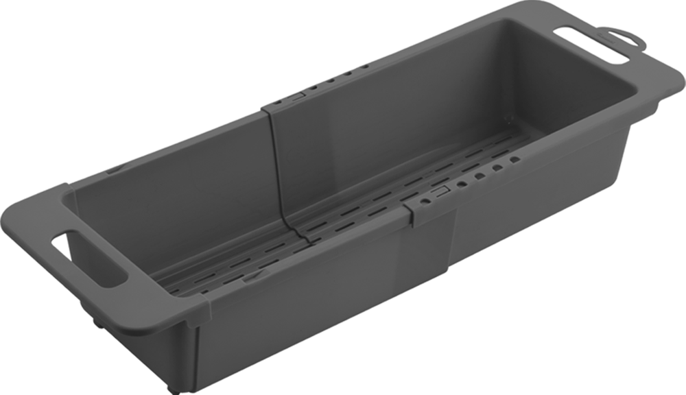 Oppvaskkurv uttrekkbar 35-52 cm Drain-Flex Metaltex forfra