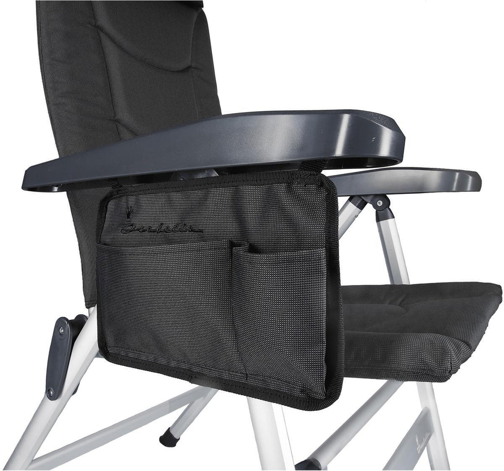 Organizer sidelomme for campingstoler 30×20 cm polyester Isabella detalj av trykknapper