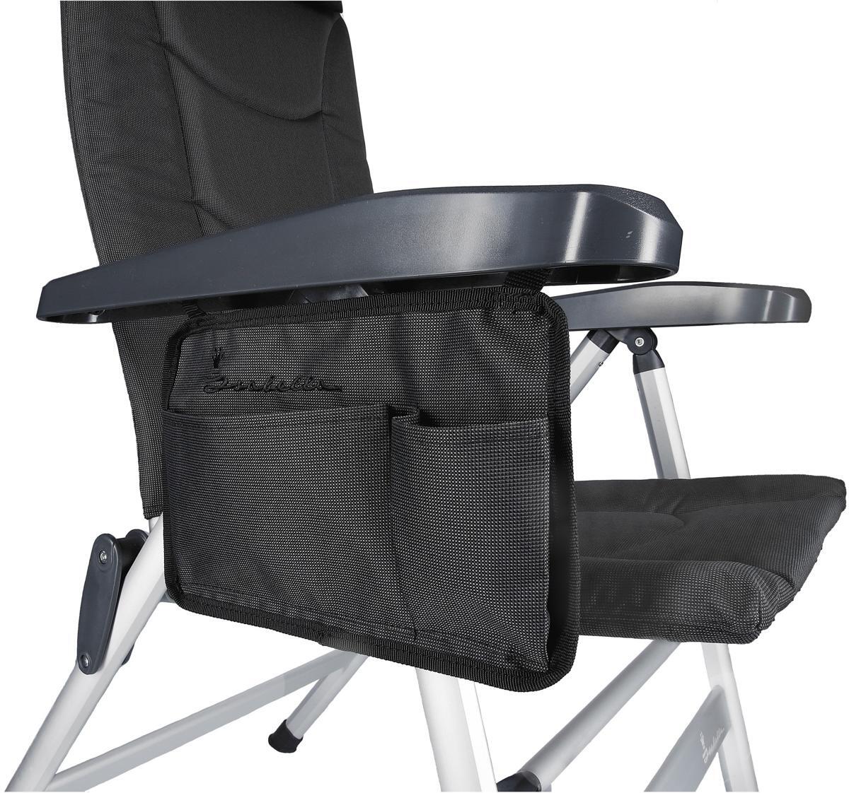 Organizer sidelomme for campingstoler 30×20 cm polyester Isabella detalj av trykknapper