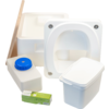 Origin S separasjonstoalett 40x34,5x28,5 cm hvit montert i van