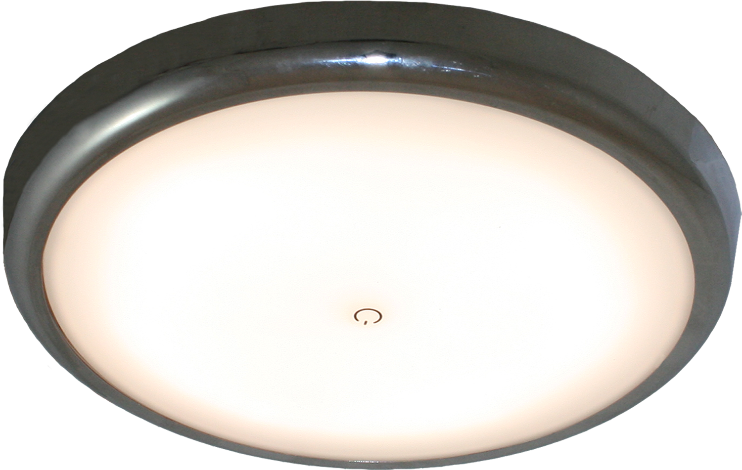 Ossona LED taklampe rund 17,8 cm krom 3 lystrinn touch 12V montert