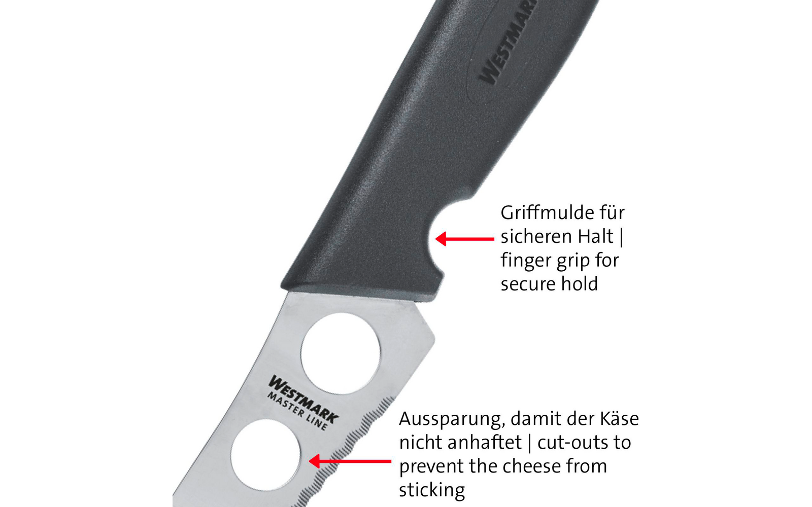 Ost- og kjøkkenkniv Master Line 13,5 cm rustfritt stål montert med klingevern