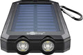 Outdoor powerbank 8000 mAh med solpanel og lommelykt IP45 - Goobay forfra