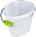 Oval bøtte 10 liter Softline med myk grep limone - Lockweiler forfra