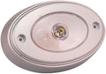 Oval LED påbyggingsspot 12V/1W med bryter 138x92mm Dimatec forfra