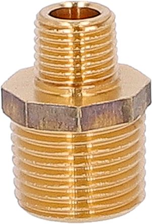 Overgangsstykke messing 1/2" til 1/4" - Reich forfra