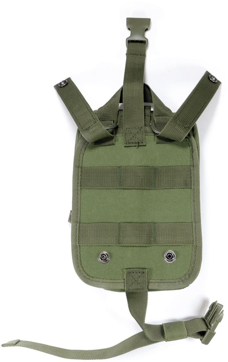 Oversikt over innerlommer i Taktisk MOLLE-veske oliv 600D polyester 14x20,5x10 cm