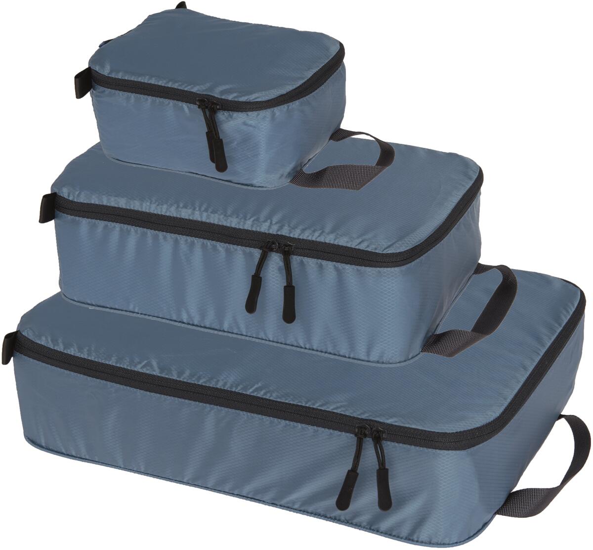 Nærbilde av stoffmateriale på Packing Cube Light pakkepose