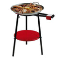 paellasett komplett med brenner, panne 46 cm og stativ 60 cm - tgo forfra