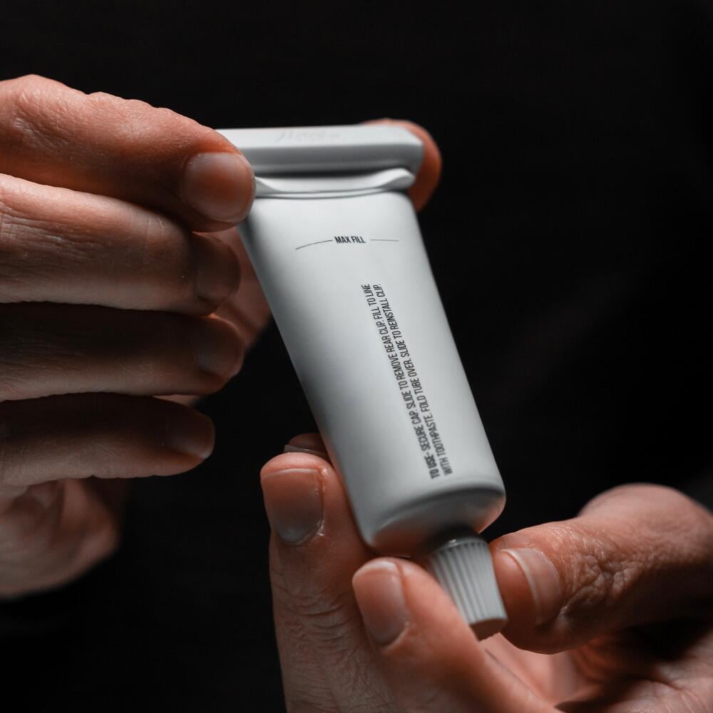 Påfyllbare tannpastatuber 22/35 ml 2-pk BPA-fri brukt på campingtoalett